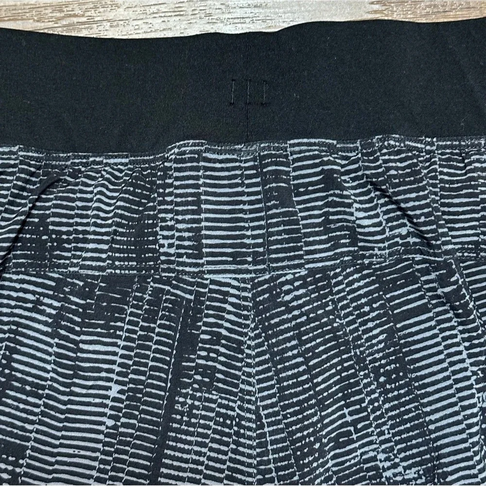 Lululemon T.H.E Compression Lined Shorts Black Abstract Print Athletic Men Sz M